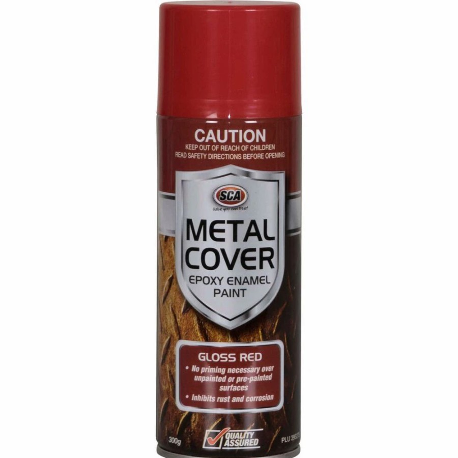 Automotive & Specialty Paints * | Sca Metal Cover Enamel Rust Paint, Gloss Red 300G