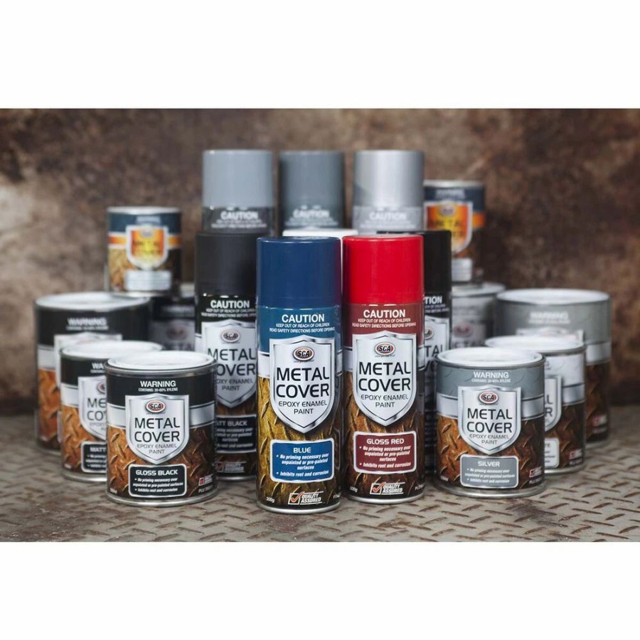 Automotive & Specialty Paints * | Sca Metal Cover Enamel Rust Paint, Gloss Red 300G