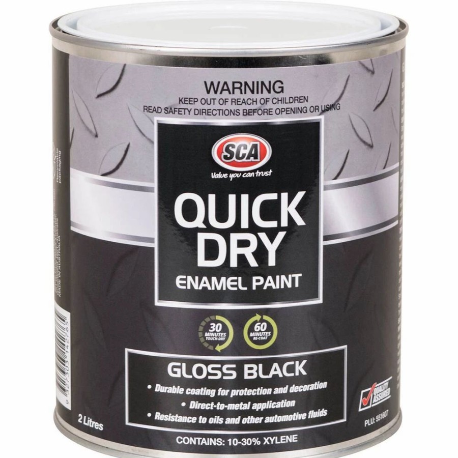 Automotive & Specialty Paints * | Sca Quick Dry Enamel Black 2 Litre