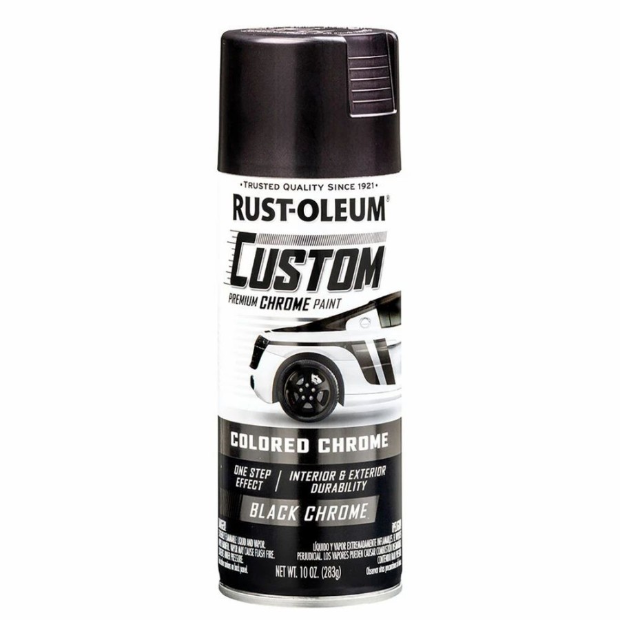 Automotive & Specialty Paints * | Rust-Oleum Aerosol Paint Custom Lacquer, Chrome Black 283G