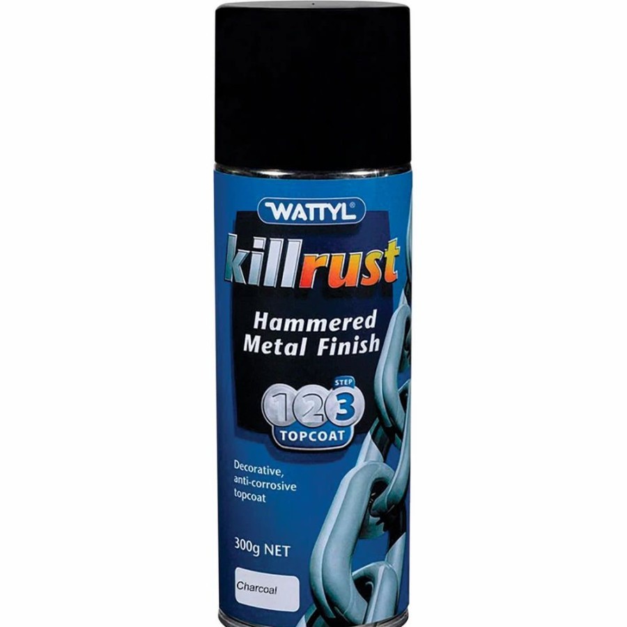 Automotive & Specialty Paints * | Wattyl Killrust Epoxy Gloss Enamel Aerosol Paint Charcoal 300G