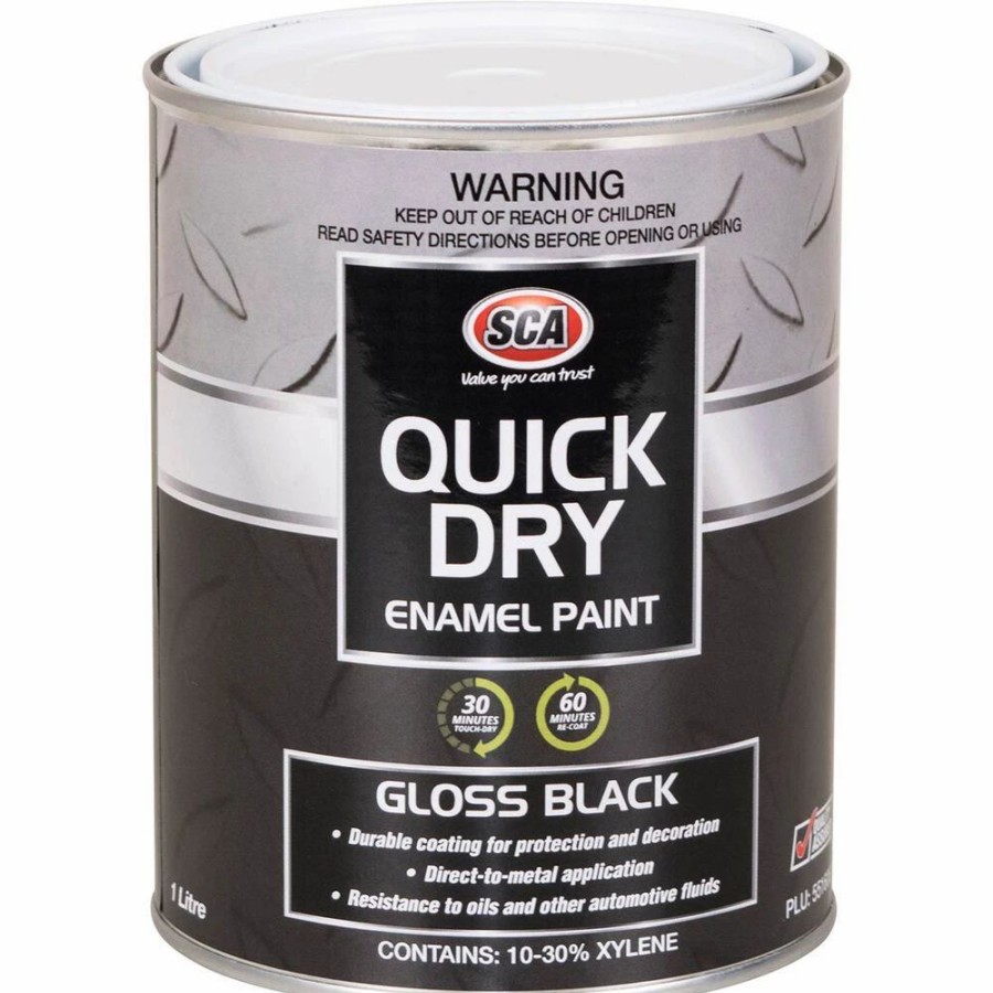 Automotive & Specialty Paints * | Sca Quick Dry Enamel Black 1 Litre