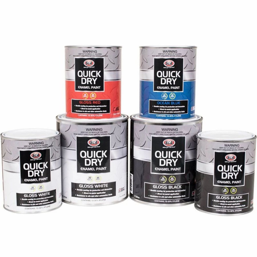 Automotive & Specialty Paints * | Sca Quick Dry Enamel Black 1 Litre