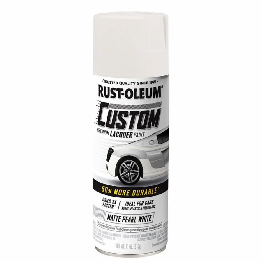 Automotive & Specialty Paints * | Rust-Oleum Aerosol Paint Custom Lacquer, Matte Pearl White 311G