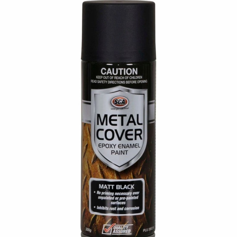 Automotive & Specialty Paints * | Sca Metal Cover Enamel Rust Paint Matt Black 300G