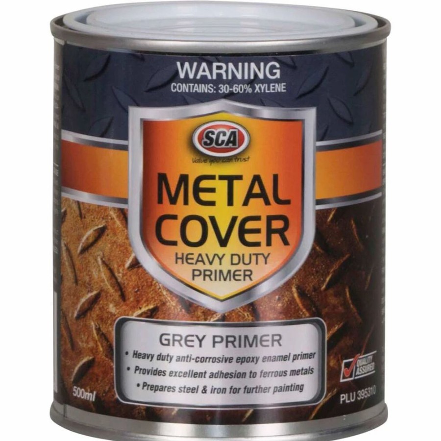 Automotive & Specialty Paints * | Sca Metal Cover Enamel Rust Paint Heavy Duty Grey Primer 500Ml