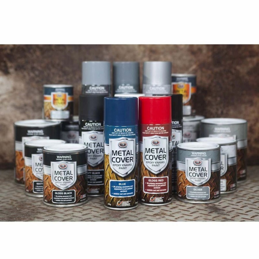 Automotive & Specialty Paints * | Sca Metal Cover Enamel Rust Paint Heavy Duty Grey Primer 500Ml