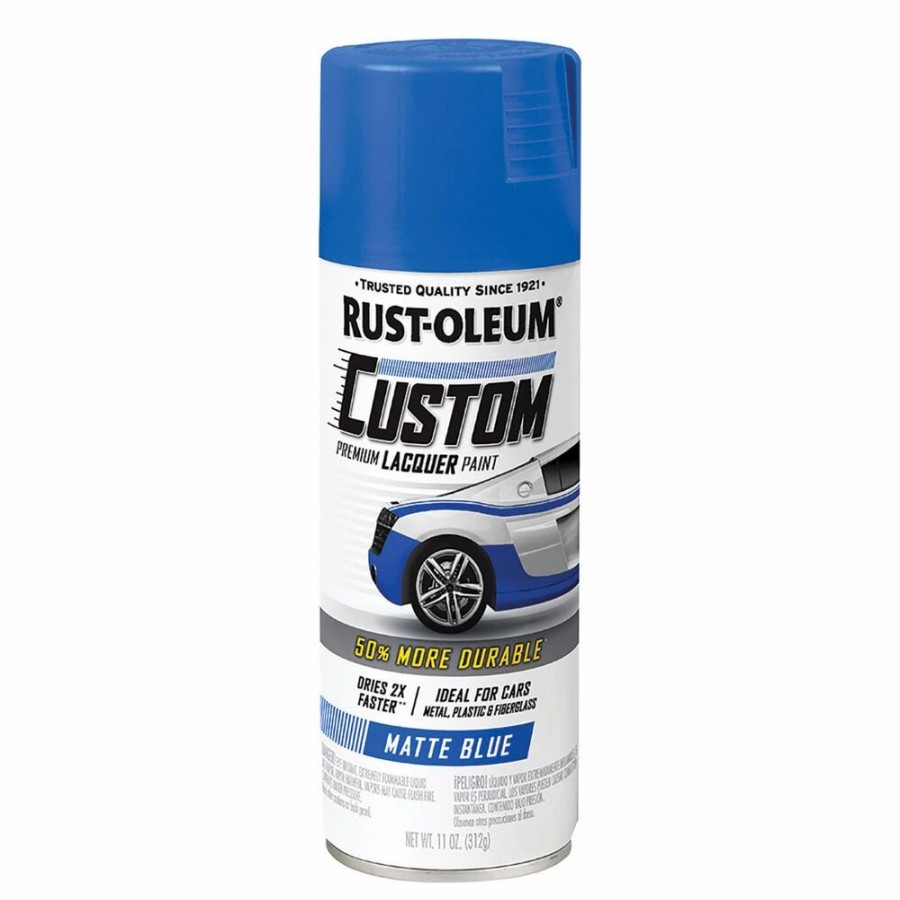 Automotive & Specialty Paints * | Rust-Oleum Aerosol Paint Custom Lacquer, Matte Blue 311G