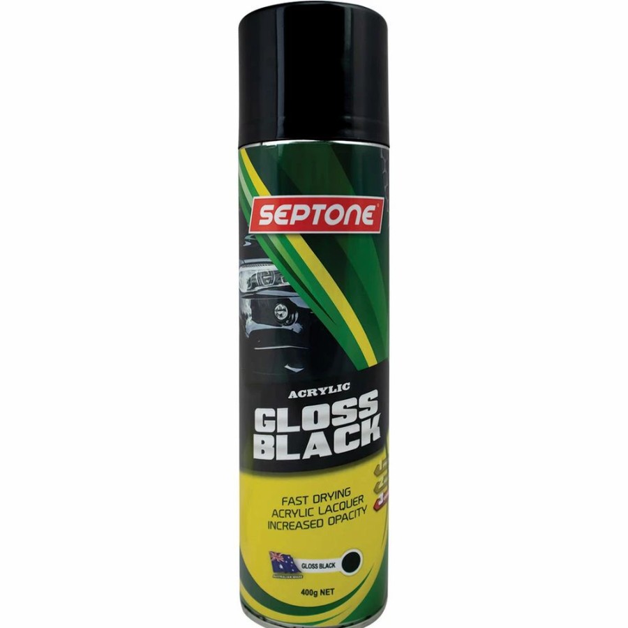 Automotive & Specialty Paints * | Septone Acrylic Paint Gloss Black 400G