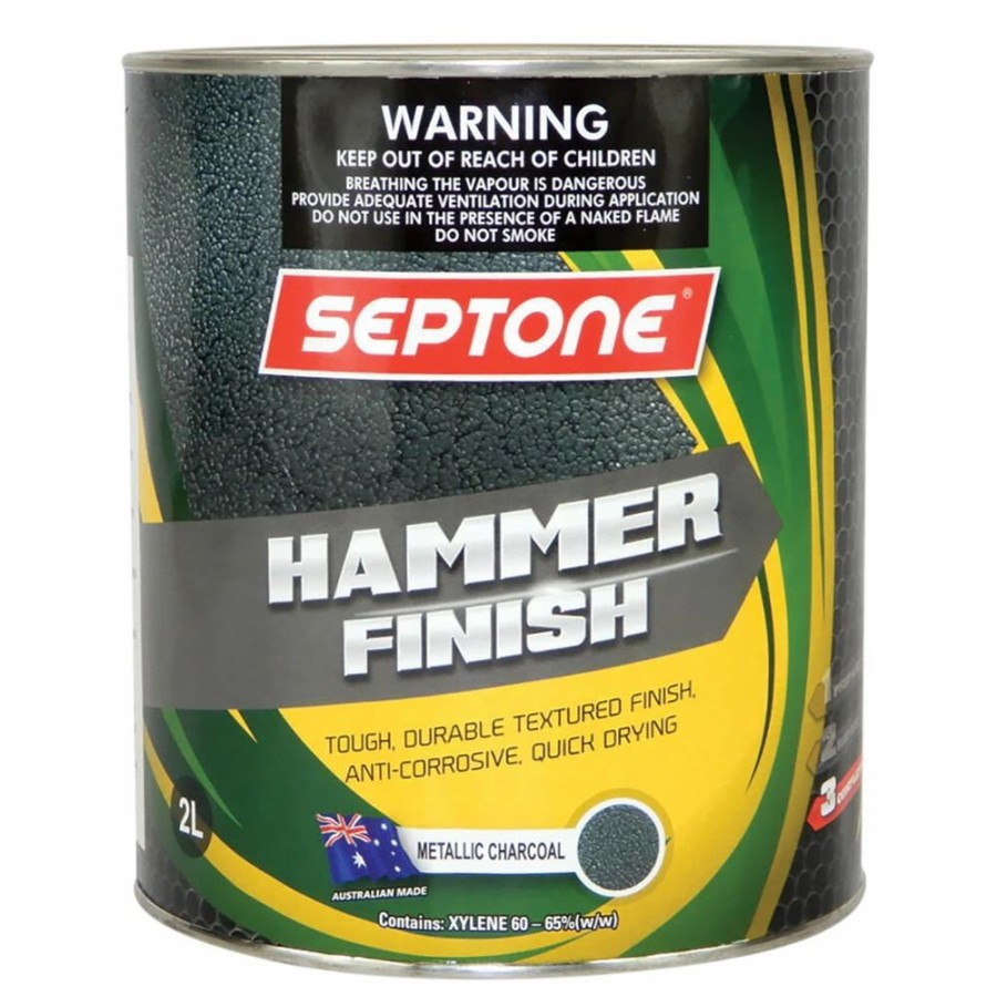 Automotive & Specialty Paints * | Septone Hammer Finish, Charcoal 2 Litre