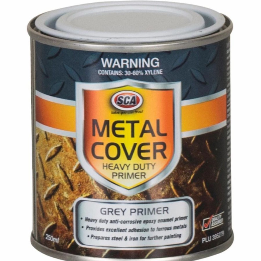 Automotive & Specialty Paints * | Sca Metal Cover Enamel Rust Paint Heavy Duty Grey Primer 250Ml