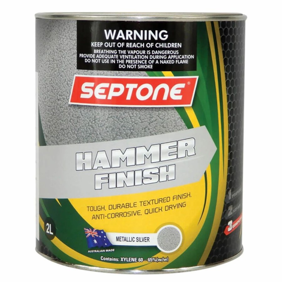 Automotive & Specialty Paints * | Septone Hammer Finish, Silver 2 Litre