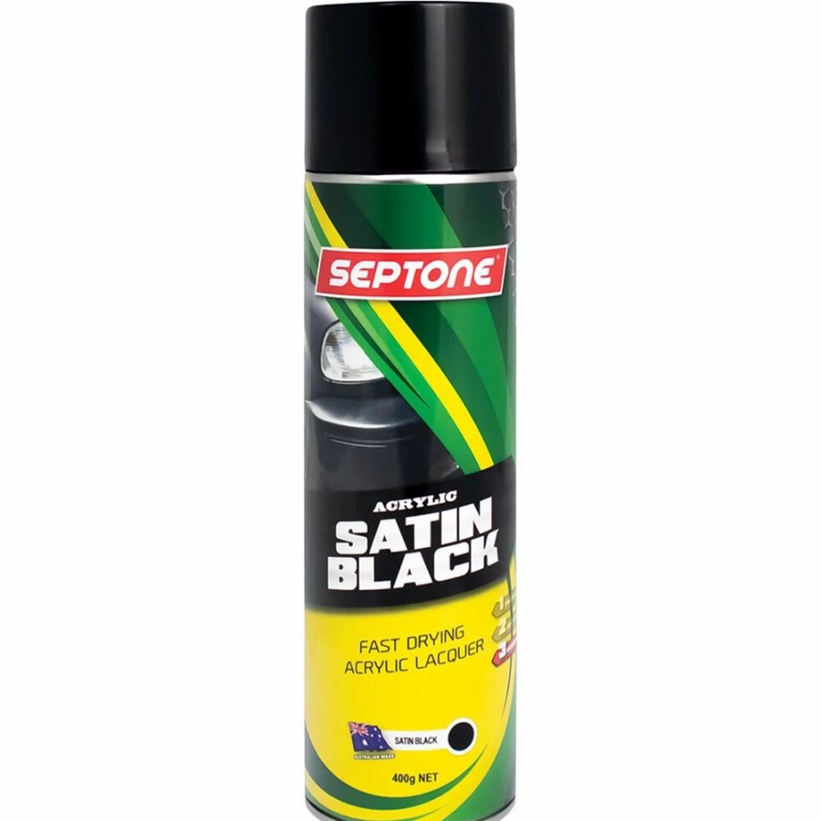 Automotive & Specialty Paints * | Septone Acrylic Paint Satin Black 400G