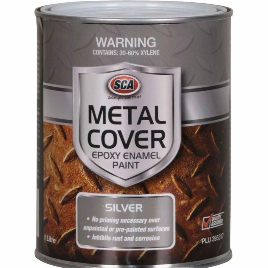 Automotive & Specialty Paints * | Sca Metal Cover Enamel Rust Paint Silver 1 Litre