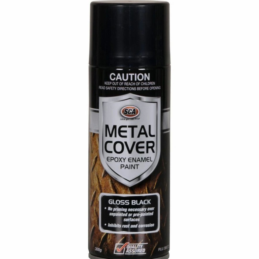 Automotive & Specialty Paints * | Sca Metal Cover Enamel Rust Paint, Gloss Black 300G