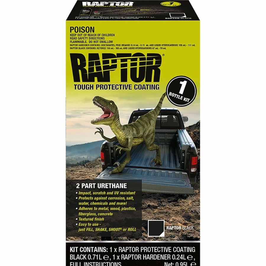 Automotive & Specialty Paints * | Raptor 2K Bedliner 1 Litre Black Kit