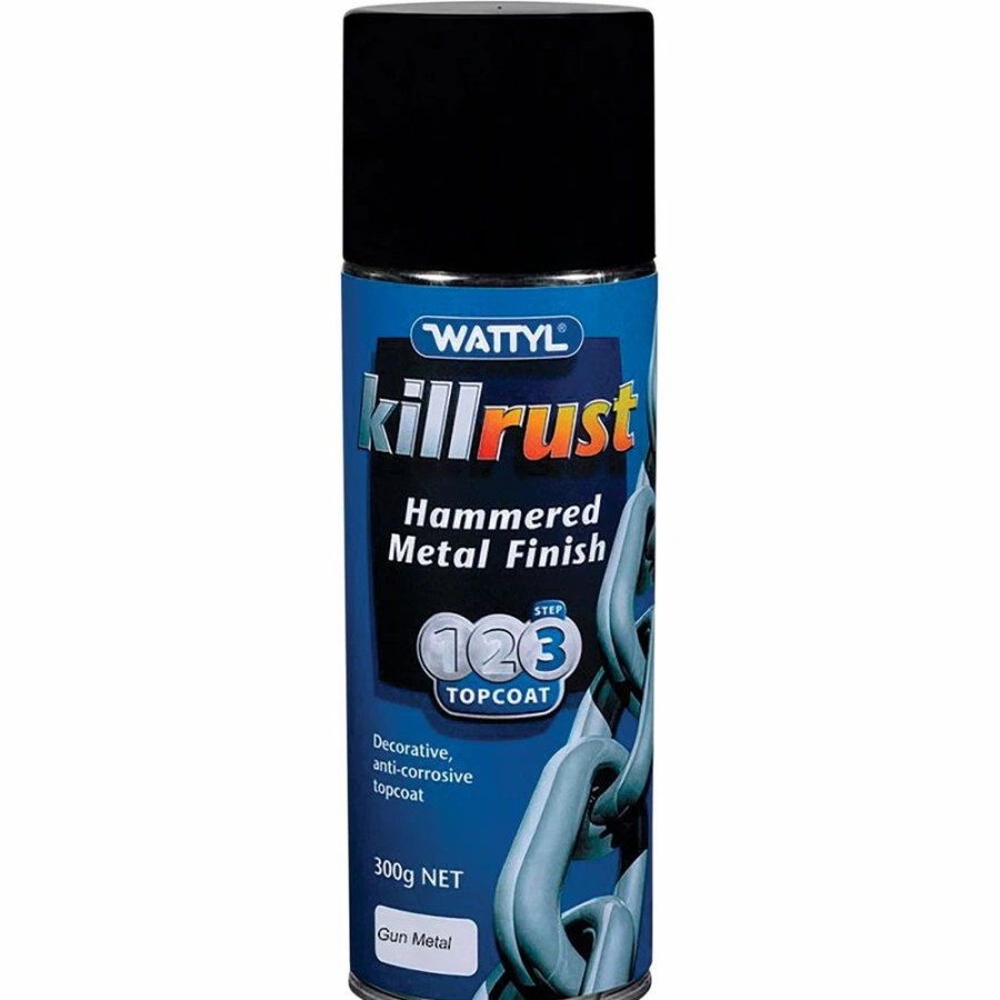 Automotive & Specialty Paints * | Wattyl Killrust Epoxy Gloss Enamel Aerosol Paint Gunmetal 300G