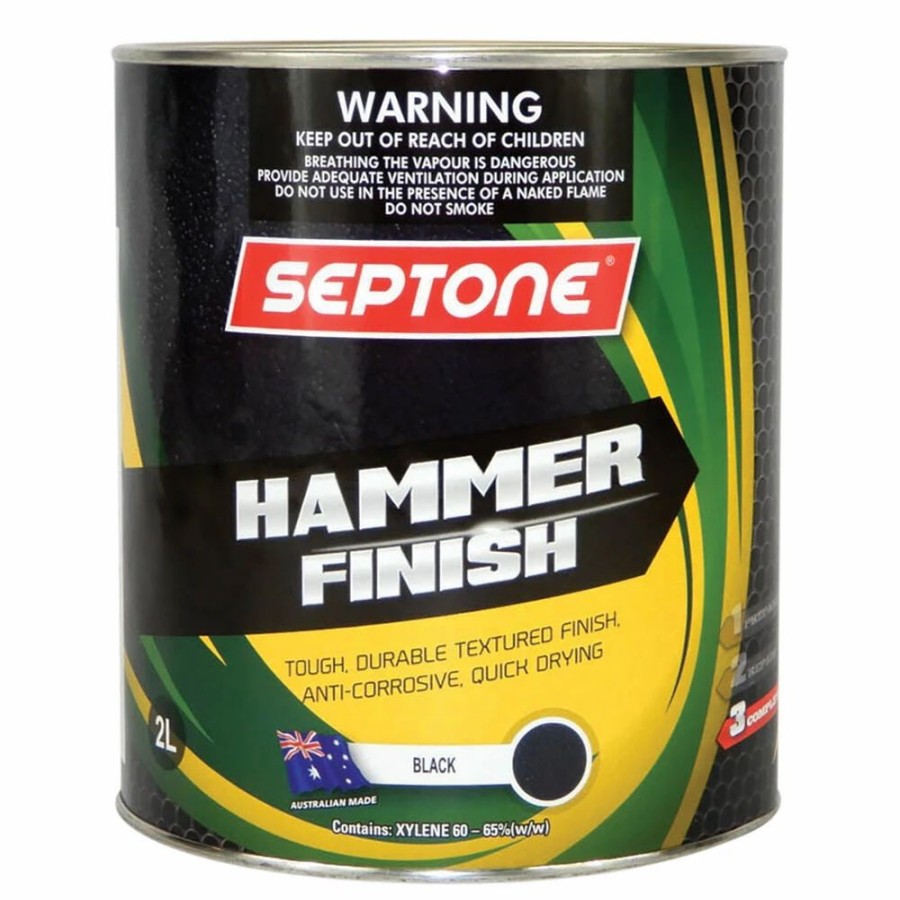 Automotive & Specialty Paints * | Septone Hammer Finish, Black 2 Litre