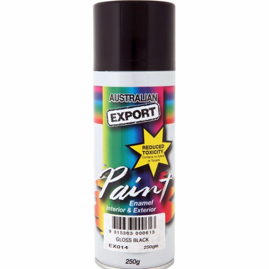 Automotive & Specialty Paints * | Export Enamel Gloss Black Aerosol Paint 250G