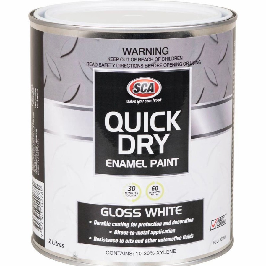 Automotive & Specialty Paints * | Sca Quick Dry Enamel White 2 Litre