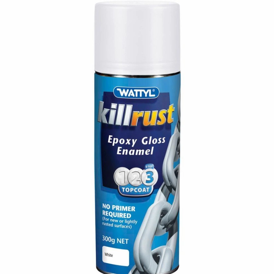 Automotive & Specialty Paints * | Wattyl Killrust Epoxy Gloss Enamel Aerosol Paint, White 300G