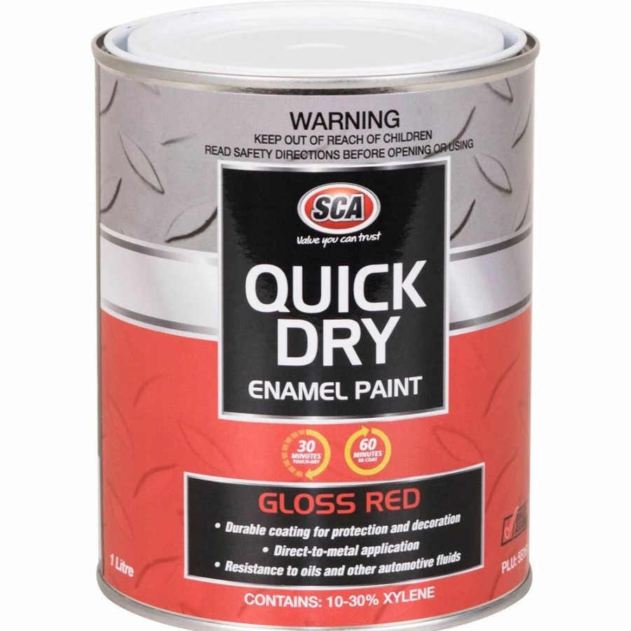 Automotive & Specialty Paints * | Sca Quick Dry Enamel Red 1 Litre