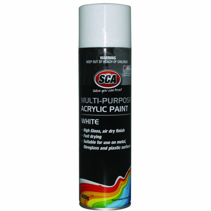 Automotive & Specialty Paints * | Sca Acrylic Aerosol Paint, White 400G