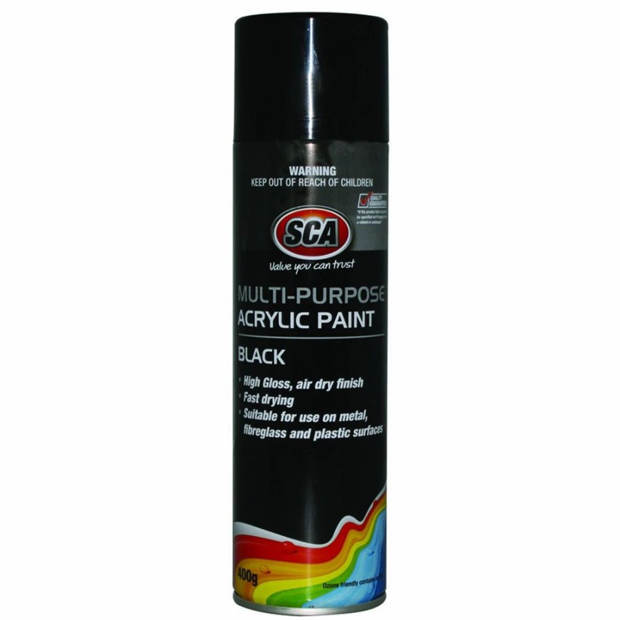 Automotive & Specialty Paints * | Sca Acrylic Aerosol Paint, Black 400G