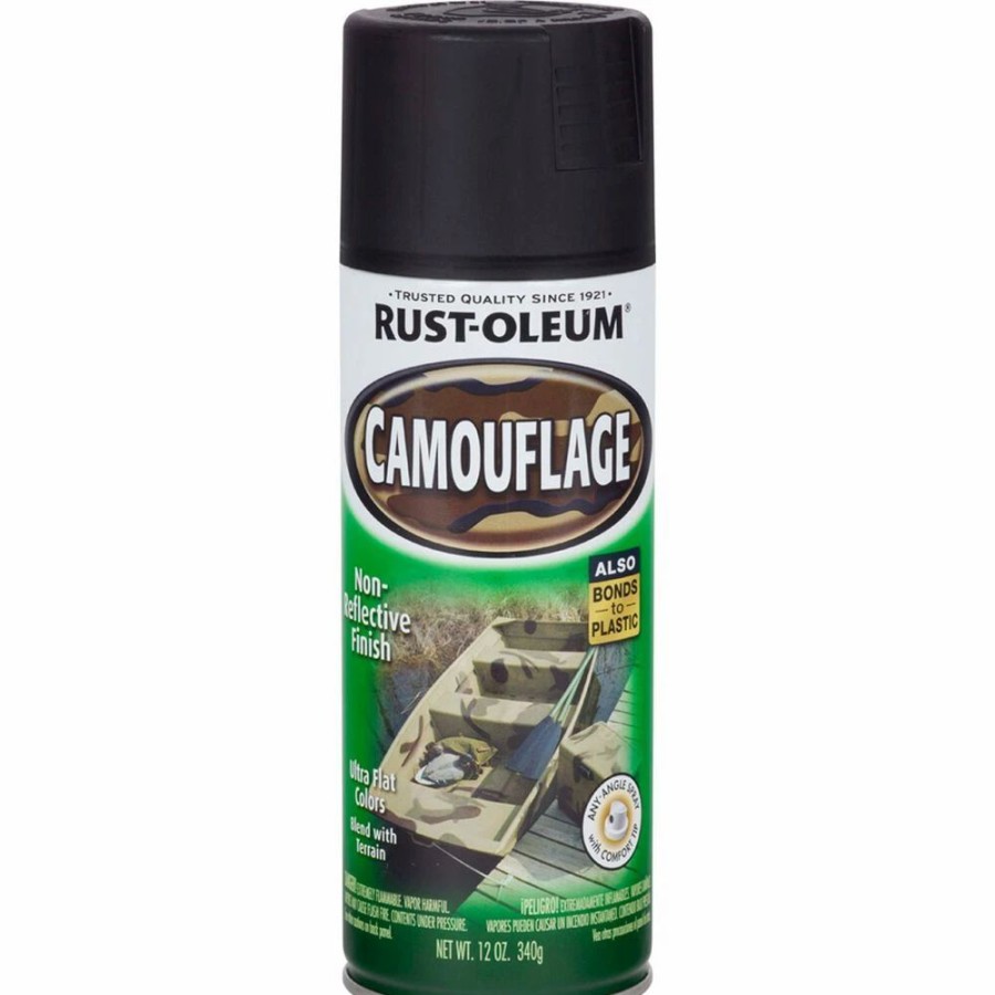 Automotive & Specialty Paints * | Rust-Oleum Aerosol Paint Camo, Black 340G