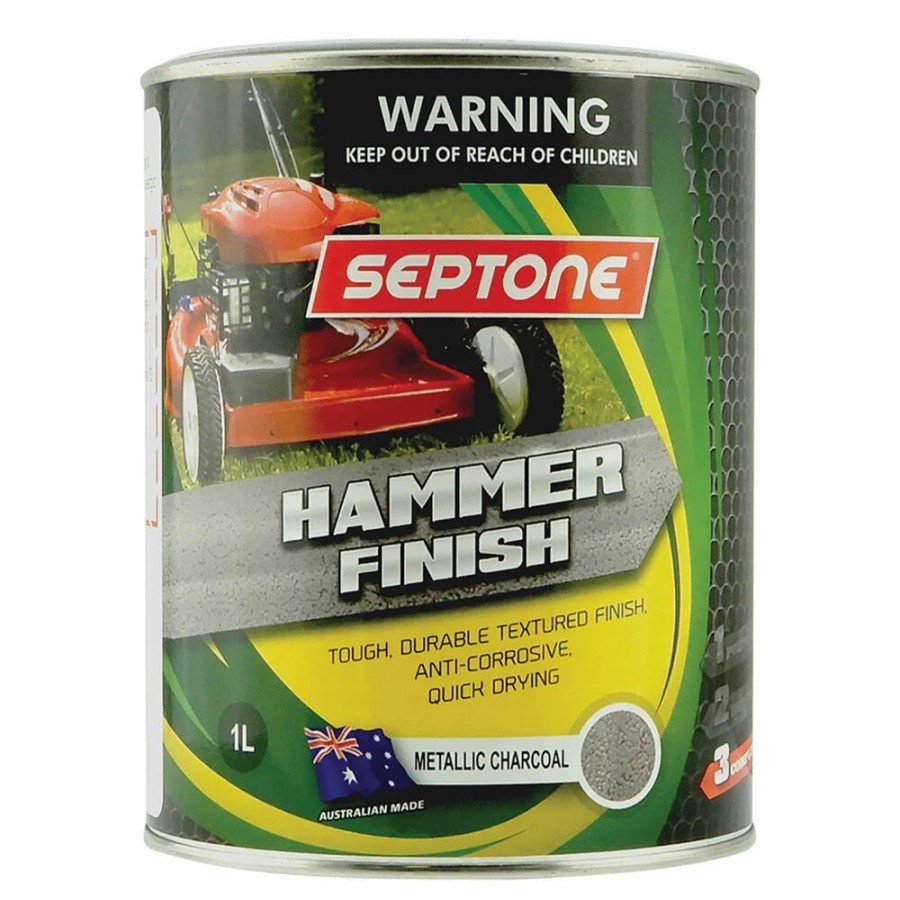 Automotive & Specialty Paints * | Septone Hammer Finish Charcoal 1 Litre