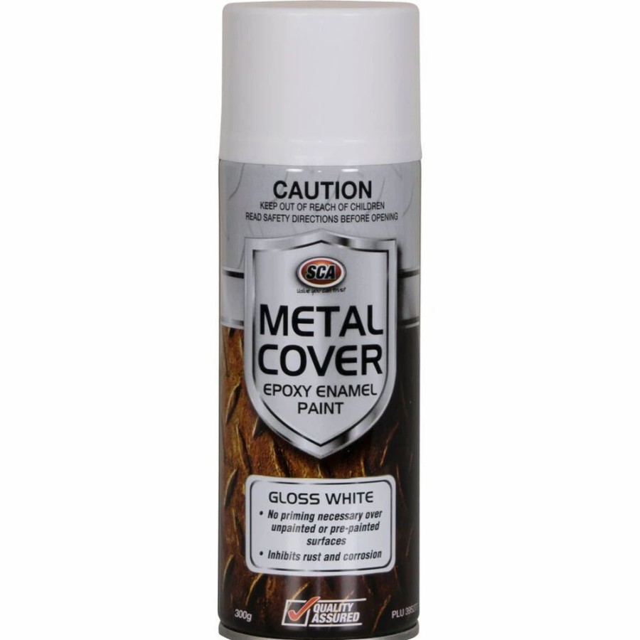 Automotive & Specialty Paints * | Sca Metal Cover Enamel Rust Paint, Gloss White 300G