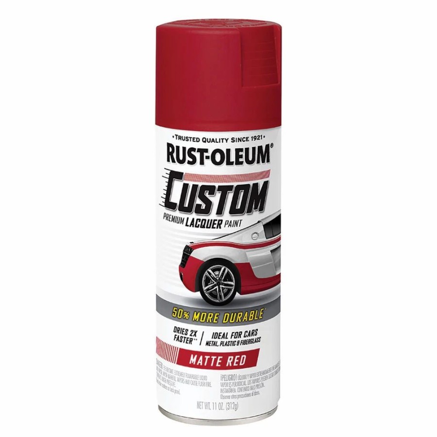 Automotive & Specialty Paints * | Rust-Oleum Aerosol Paint Custom Lacquer, Matte Red 311G