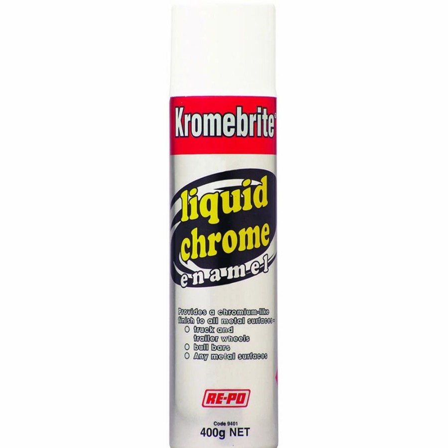 Automotive & Specialty Paints * | Re-Po Kromebrite Aerosol Paint Enamel, Liquid Chrome 400G