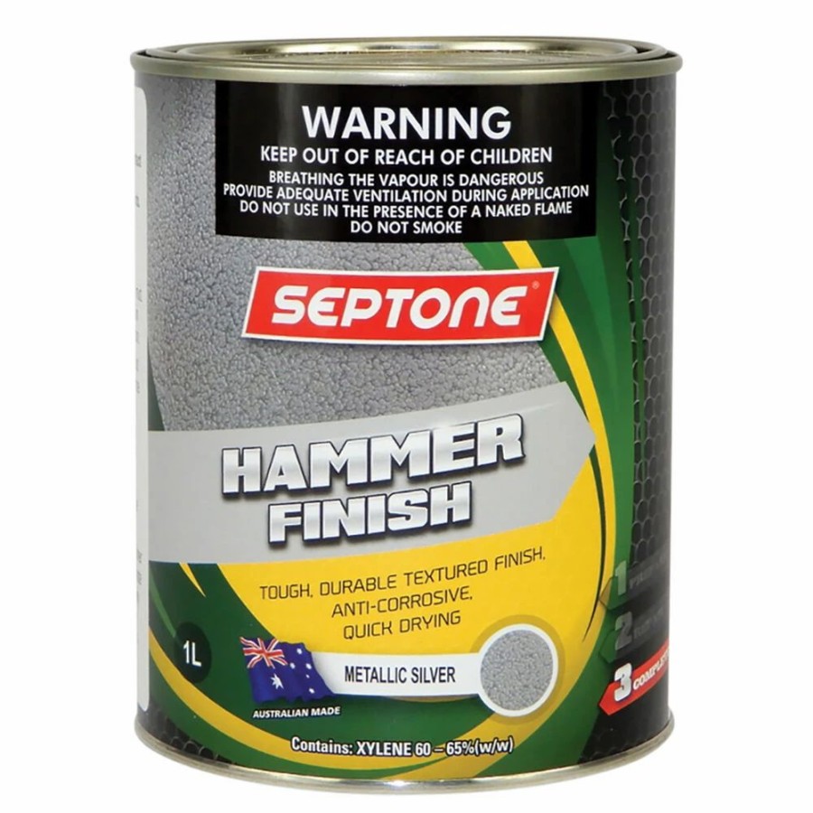 Automotive & Specialty Paints * | Septone Paint Hammer Finish Silver 1 Litre