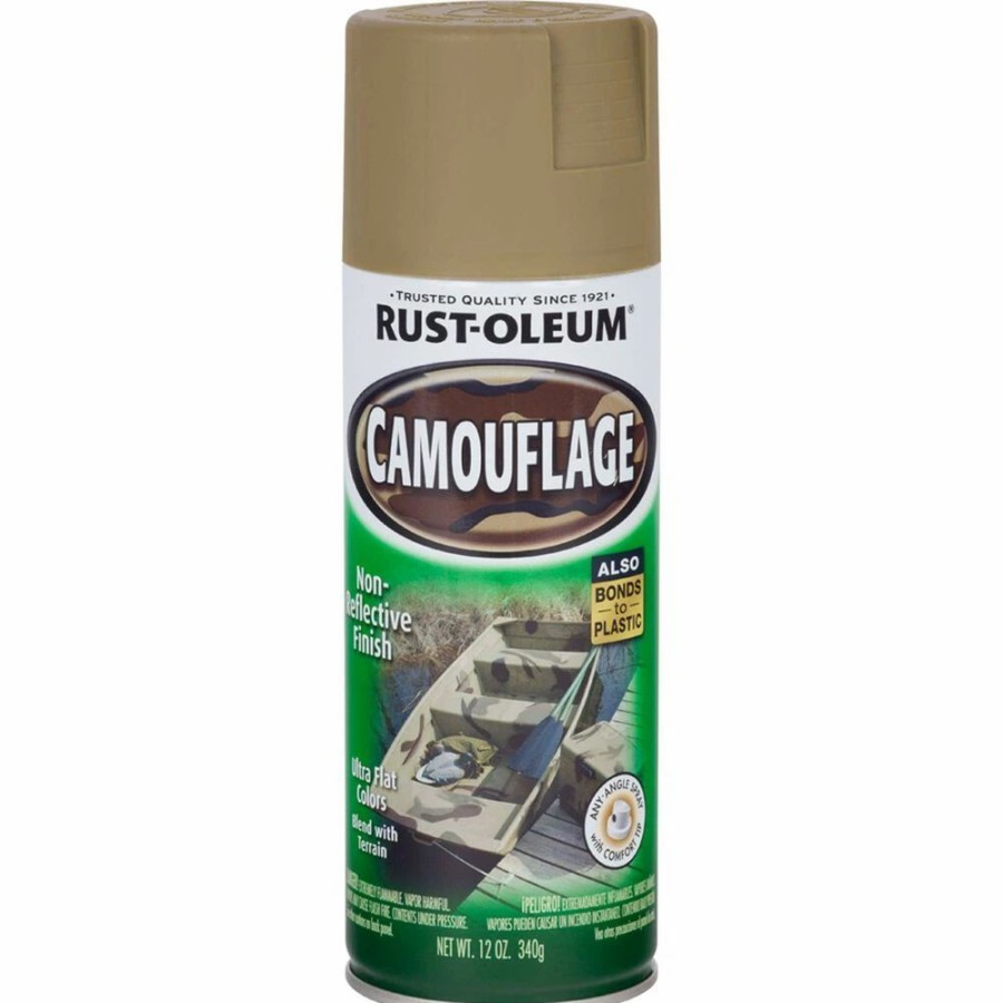 Automotive & Specialty Paints * | Rust-Oleum Camo Aerosol Paint Khaki, 340G